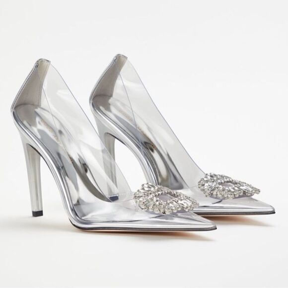 Good American Shoes - GOOD AMERICAN CINDER-F*CKING-RELLA Embellished Heels